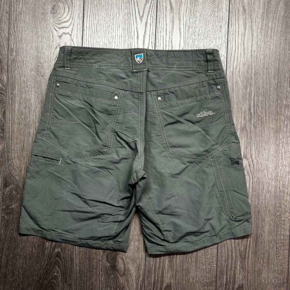 Kuhl Radikl Mens Hiking Shorts Gray Size 32 Nylon Blend Outdoor Cargo Utility